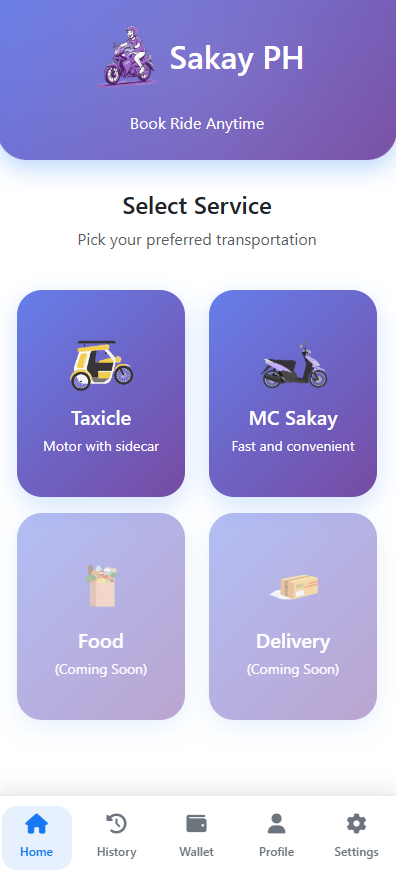 Sakay PH App Interface